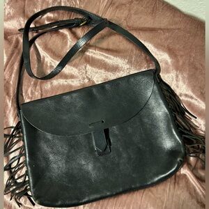 Madewell The Fringe black crossbody bag